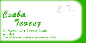 csaba tevesz business card